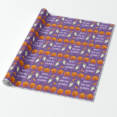 Halloween oktober verjaardagscadeau cadeaupapier (Uitgerold)