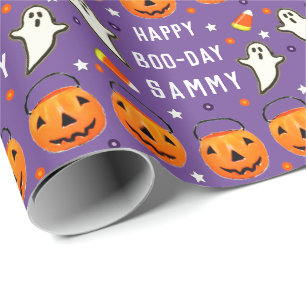 Halloween oktober verjaardagscadeau cadeaupapier