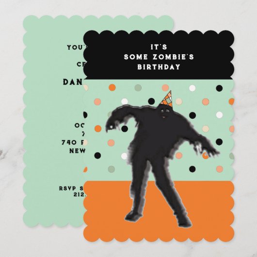 Halloween Oktober Verzoeken van de Dag van de Part Kaart (Voorkant / Achterkant)