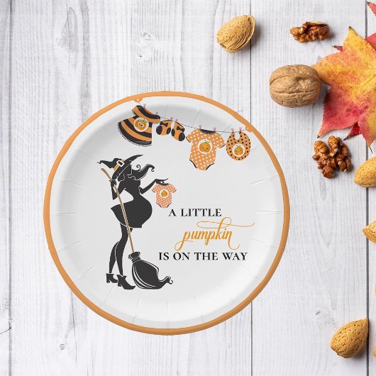 Halloween oktober Witch Baby shower Pumpkin Papieren Bordje