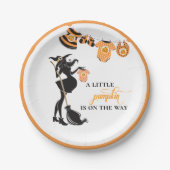Halloween oktober Witch Baby shower Pumpkin Papieren Bordje (Voorkant)