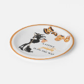 Halloween oktober Witch Baby shower Pumpkin Papieren Bordje (Gekanteld)