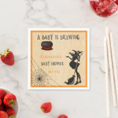 Halloween Oktober Witch Brewing Baby shower Servet (Insitu)