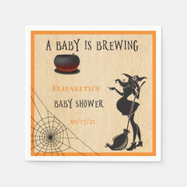 Halloween Oktober Witch Brewing Baby shower Servet
