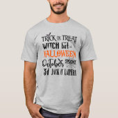 Halloween - oktober - Witch Text T-shirt (Voorkant)