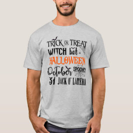Halloween - oktober - Witch Text T-shirt