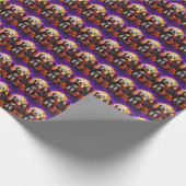 Halloween Old English Sheepdog Vampire Pumpkins Cadeaupapier (Hoek)