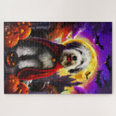 Halloween Old English Sheepdog Vampire Pumpkins Legpuzzel (Horizontaal)