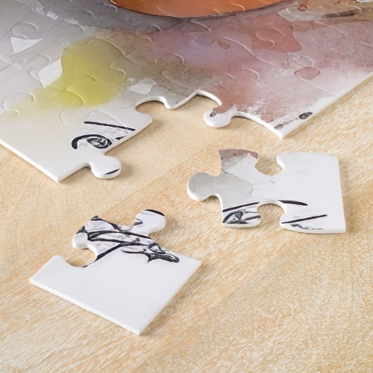 Halloween Old English Sheepdog with Pumpkins Scary Legpuzzel (Zijkant)