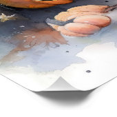 Halloween Old English Sheepdog with Pumpkins Scary Perfect Poster (Hoek)