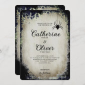 Halloween Old Paper Gothic Spider Web Lijst Kaart (Voorkant / Achterkant)