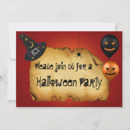 Halloween Old Parchment Greeting Kaart