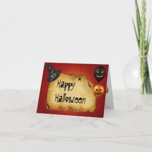 Halloween Old Parchment Greeting Kaart