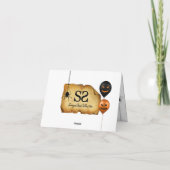 Halloween Old Parchment Greeting Kaart (Achterkant)