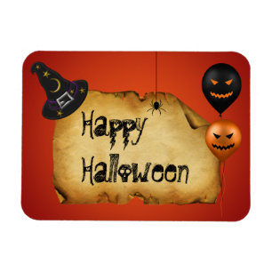 Halloween Old Parchment Greeting Magneet