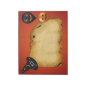 Halloween Old Parchment Greeting Notitieblok (Linkerzijde)