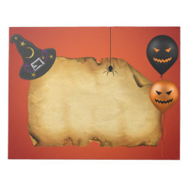Halloween Old Parchment Greeting Notitieblok
