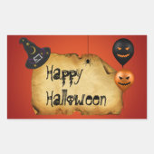 Halloween Old Parchment Greeting Rechthoekige Sticker (Voorkant)