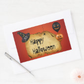 Halloween Old Parchment Greeting Rechthoekige Sticker (Envelop)