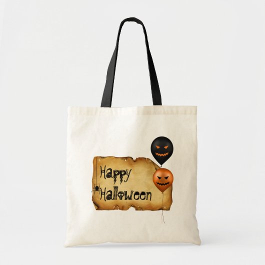 Halloween Old Parchment Greeting Tote Bag (Voorkant)