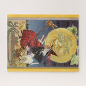 Halloween Old Witch en Full Moon Legpuzzel (Horizontaal)