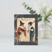 Halloween Old Witch en Stylish Lady Briefkaart (Staand voorkant)