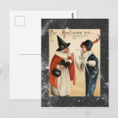 Halloween Old Witch en Stylish Lady Briefkaart (Voorkant / Achterkant)
