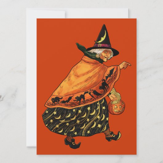  Halloween Old Witch Kaart (Voorkant)