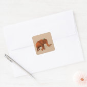 Halloween Olifant Vierkante Sticker (Envelop)