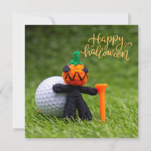 Halloween om te golfen met golfbal Halloween Kaart