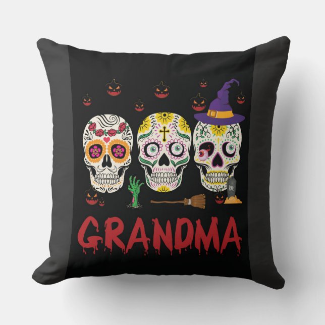 Halloween oma Kussen (Voorkant)
