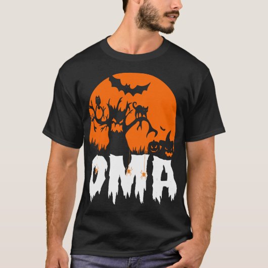 Halloween Oma Scary 31 oktober cadeau T-shirt (Voorkant)