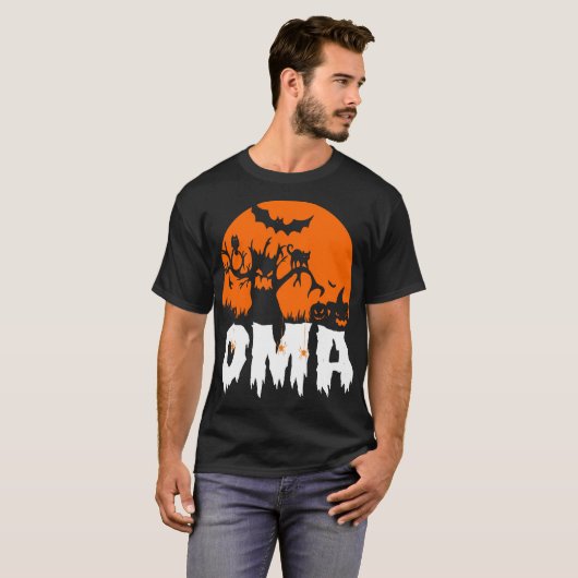 Halloween Oma Scary 31 oktober cadeau T-shirt (Voorkant volledig)