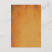 Halloween-omsluitingskaart voor bruiloft in sinaas informatiekaartje (Achterkant)