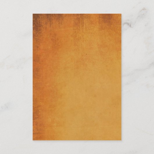 Halloween-omsluitingskaart voor bruiloft in sinaas informatiekaartje (Achterkant)