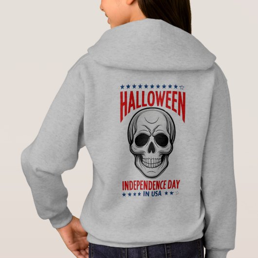 Halloween Onafhankelijkheidsdag met schedel (Achterkant)