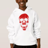 Halloween ondode vampier schedel enge monster rood (Voorkant)