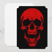 halloween ondood vampier schedel griezel monster r feestdagenkaart (Voorkant / Achterkant)