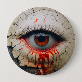 Halloween One-Eyed Blood Tear Buttonnen Ronde Button 4,0 Cm