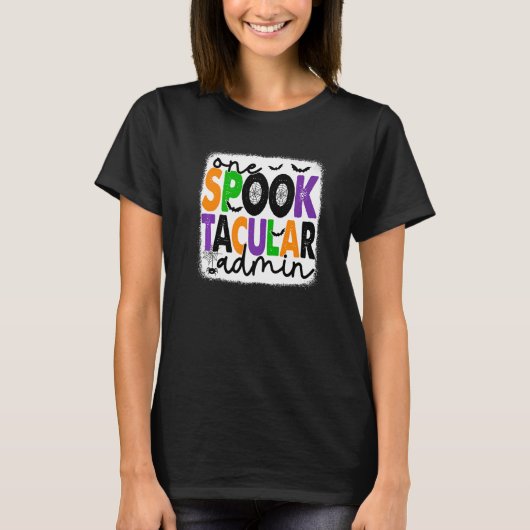 Halloween One Spook Tacular Admin Squad Administra T-shirt (Voorkant)