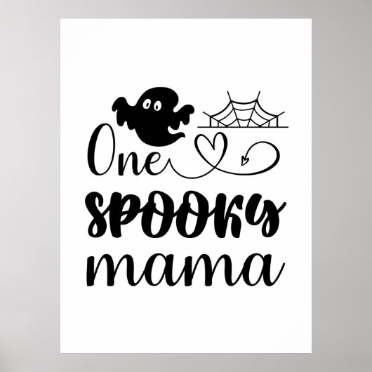 Halloween One Spooky Mama Birthday Poster (Voorkant)