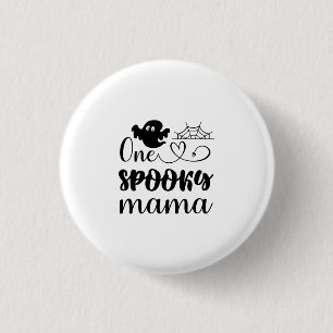 Halloween One Spooky Mama Birthday Ronde Button 3,2 Cm