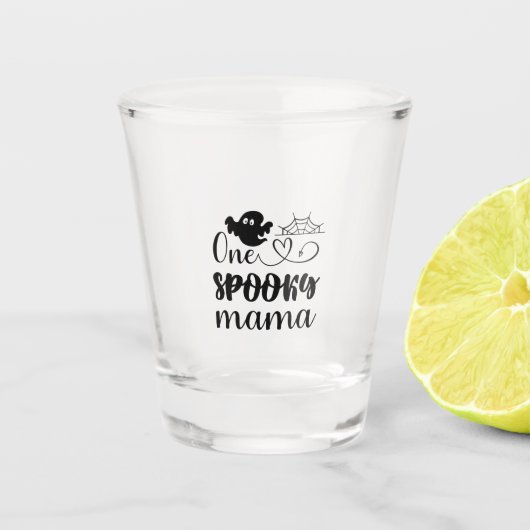 Halloween One Spooky Mama Birthday Shot Glas (Voorkant)