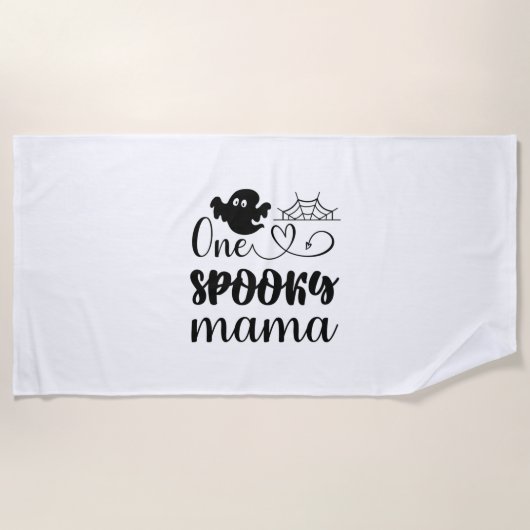 Halloween One Spooky Mama Birthday Strandlaken (Voorkant)