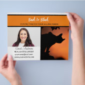 Halloween onroerend goed weer in zwarte winkeltehu flyer (Hand)