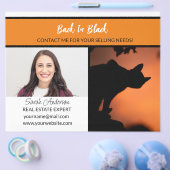 Halloween onroerend goed weer in zwarte winkeltehu flyer (Enkel)