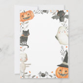 Halloween Ons kleine Boo Birthday-feest uitnodigin Kaart (Achterkant)