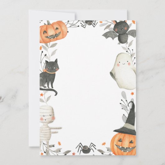 Halloween Ons kleine Boo Birthday-feest uitnodigin Kaart (Achterkant)