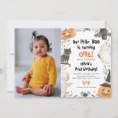 Halloween Ons kleine Boo Birthday-feest uitnodigin Kaart (Voorkant)