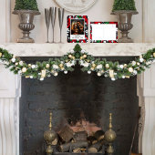 Halloween ontmoet kerstfoto Briefkaart